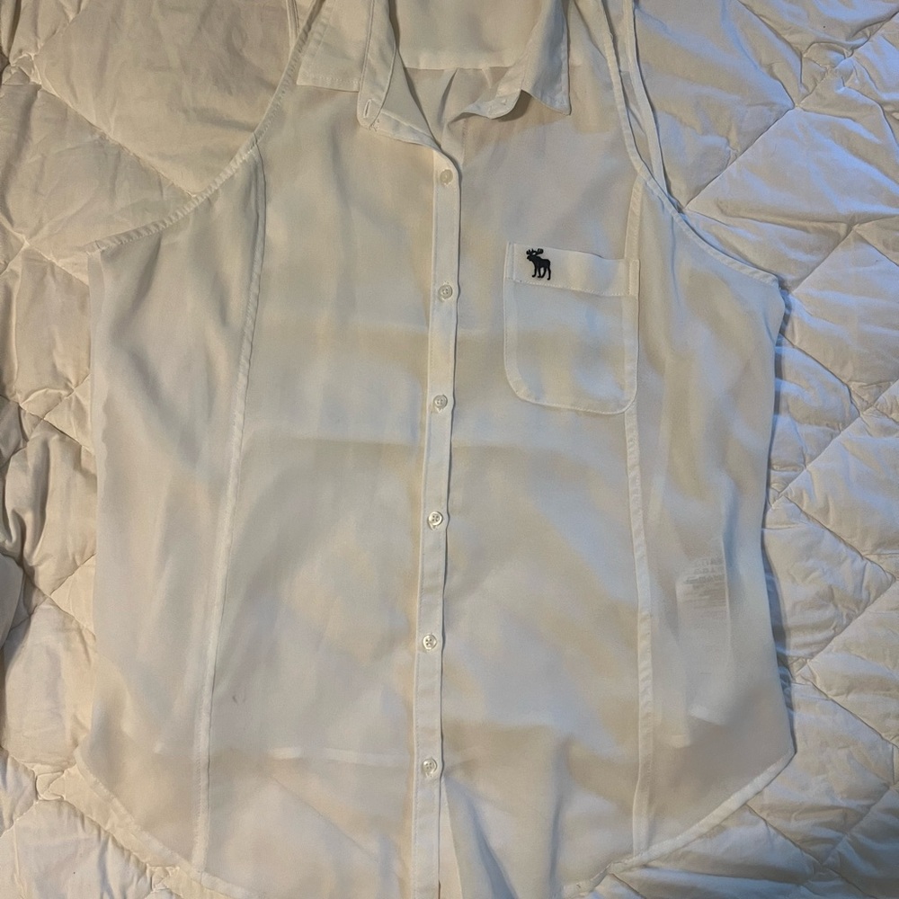 Abercrombie & Fitch White  sheer tank